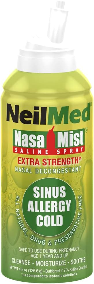 NeilMed NasaMist Hypertonic Ekstra Kuvvetli Saline Spray,Green 4.5 fl oz (4000 of 1)