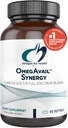 Sağlık OmegAvail Synergy için tasarımlar - Yetişkinler için Omega Kompleks - Borage ve Macadamia Oil + Triglyceride (TG) Balık Yağı DHA & EPA (60 Softgels)