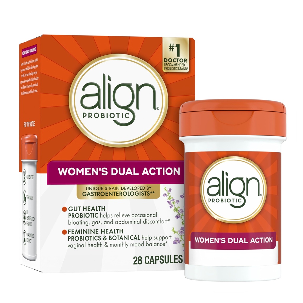 Align Probiyotik, Womens Dual Action, Vaginal Probiyotiks for Women, Womens Probiyotik for Vaginal Health Support, Probiyotiks for Digestive Health, 28 Probiyotik Capsules