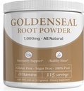 Golden Seal Toz - Sinus için Altın Yapılı - Echinacea Goldenseal - Goldenseal Root - Golden Seal - Goldenseal Root Toz Organik - hizmet başına 1000 mg - 115 hizmet