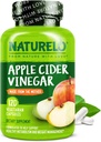 NATURELO Κάψουλες μηλίτη μήλου - Φυσικό ACV με συμπλήρωμα μητέρας για άνδρες και γυναίκες για το Detox, το Cleanse και τη διαχείριση βάρους - 120 κάψουλες Vegan