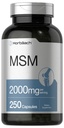 Horbäach MSM Supplement Capsules | 2000 mg | 250 Count | Non-GMO ve Gluten Free Formula | Metrikfonylmethane