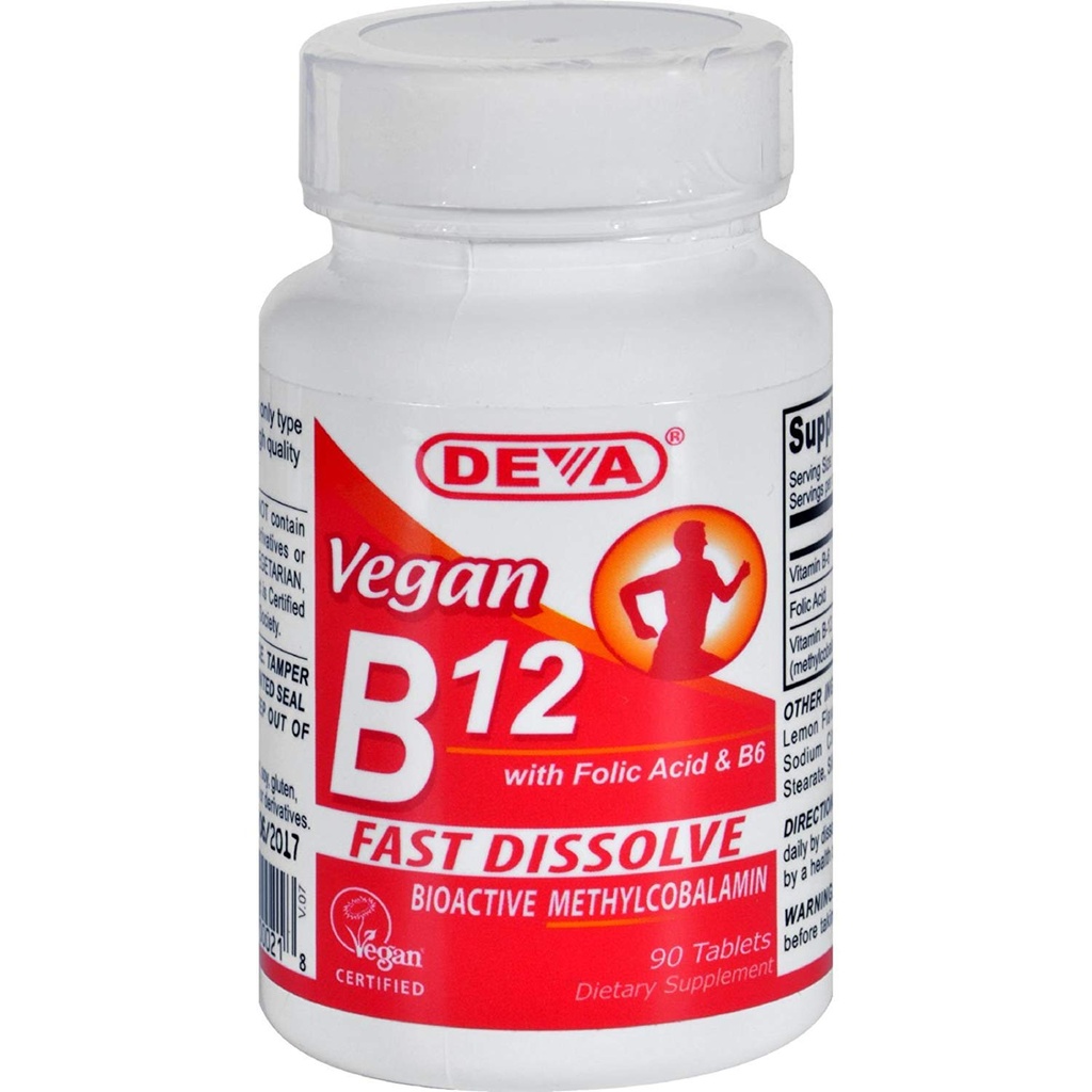 Deva Beslenme Vegan B12 Folic asit ve B6 sertifikalı Kosher - Deva Beslenmesi tarafından 90 Tablet