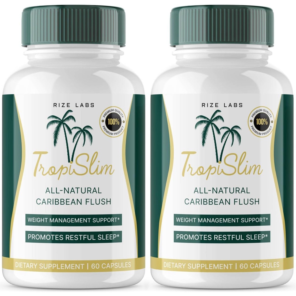 (Official 2 Pack) Tropislim, Tropislim All Natural Caribbean Flush, Kilo Kayıp Tamam, Tropislim Slim Capsules for Women, Sağlıklı Yaşam Tarzı + Leaner Fizik, Tropislim İncelemeleri (120 Capsules)
