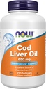 Şimdi Gıdalar Tamamlar, Cod Liver Oil 650 mg, Vitaminlerin Mükemmel Kaynağı A ve D-3, 250 Softgels