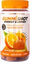GummiShot Energy Gummies, 2475 mg of Plant-Based Caffeine Chews per Şişe, Long Lasting Energy Alerts, Valencia Orange (33ct)