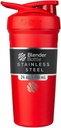 BlenderBottle Strada Shaker Cup, Paslanmaz Çelik Su Şişesini Wiresk, 24Ounce, Red