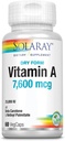 Solaray, Kuru Form Vitamin A, 7,500 mcg, 60 VegCaps