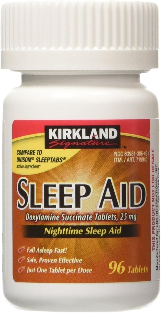 Kirkland Υπογραφή Νυχτερινή Βοήθεια Ύπνου 25mg - 96 δισκία