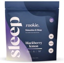 Rookie Wellness Sleep - Magnezyum Bisglycinate 180 mg ile Doğal Uyku Yardımı, 1 mg Melatonin, Valerian Root, & Passion Flower Tranquacy & Sleep (30 Pack, BlackBerry Lemon)