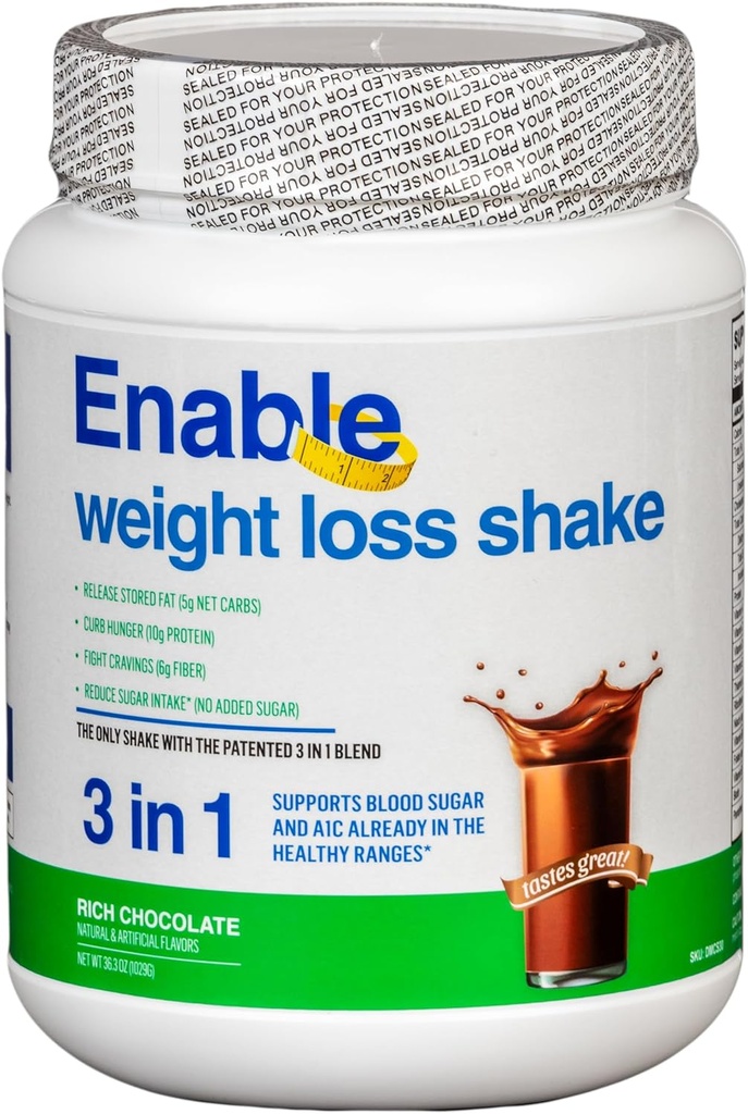 Enable Kilo Kaybı Shake - Rich Chocolate Flavor for Delicious & Nutritious Meal Change, 2lb 11oz