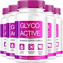 (5 Pack) Glyco Active, Glyco Active Κάψουλες, Glyco Active Advanced Formula, Glyco Active All Natural Formula Pills, Glyco Active Capsulas Κριτικές, 150 κάψουλες για 5 μήνες