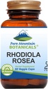 Pure Mountain Botanicals Rhodiola Rosea Supplement - 60 Kosher Vegan Capsules with 250mg Rhodiola Root Extract