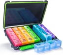 Haftalık Pill Organizer, 7 Günlük Pill Box (4-Times-A-Day) Moisture-Proof Design Pill case to Pills /Vitamin/Fish Oil /Supplements