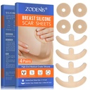 Silikon Scar Sheets for Meme - 8 Pack, Including 4 Areola Soft Strips & 4 Anchor Sheets