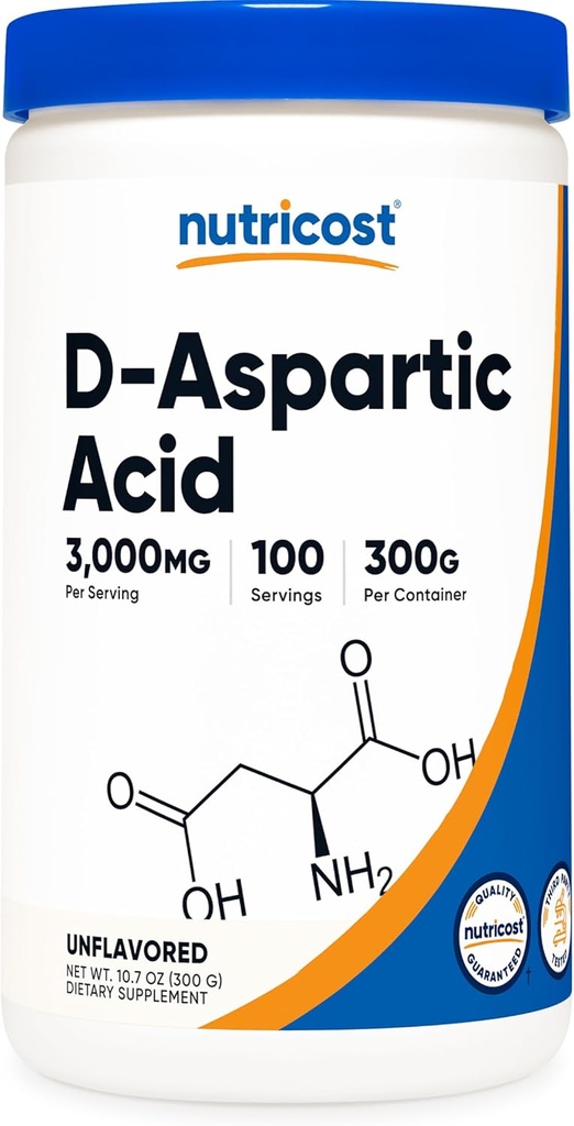 Nutricost D-Aspartic Acid (DAA) Toz 300G - Pure D Aspartic Asit