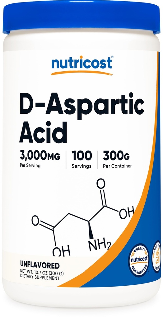 Nutricost D-Aspartic Acid (DAA) Toz 300G - Pure D Aspartic Asit