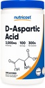 Nutricost D-Aspartic Acid (DAA) Powder 300G - Pure D Aspartic Acid