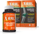 X Ray Dol Triple Action Joint Support Supplement with Glucosamine 1500 mg, Chondroitin 800 mg, MSM 750 mg ve 5X Vitamin D for Health Commons, Bones & Cartilage - 60 Kont Şişe - 2 Pack