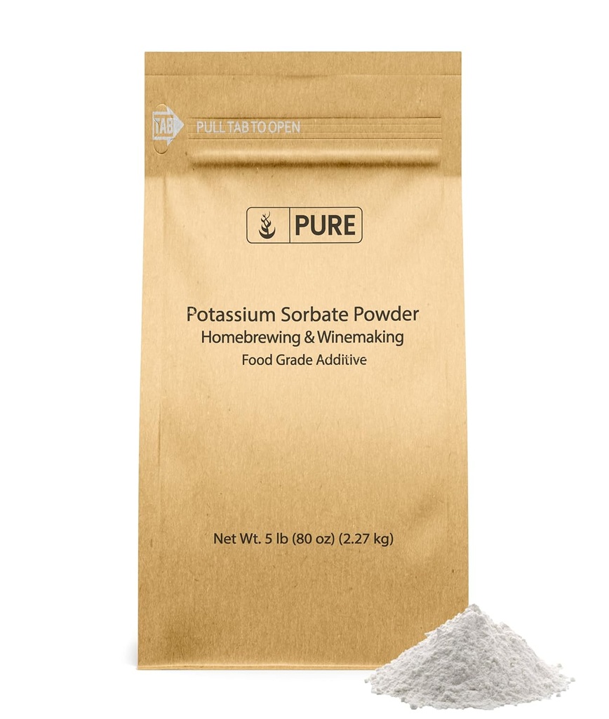 Pure Original Materialss P properties Sorbate (5 lb) Homebrewing & Winemaking, Food Grade Katkı & Preservative