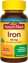 Nature Made Iron 65 mg (325 mg Ferrous Sulfate) δισκία, συμπλήρωμα διατροφής για την υποστήριξη των ερυθρών αιμοσφαιρίων, 180 δισκία, 180 ημέρες προσφοράς