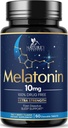 Melatonin 10 mg Hızlı Dissolve Tabletleri - Ekstra Güçlü, Şeker Free Melatonin Supplements for Restful Sleep Support, Natural Sleep Support Supplement for Yetişkinler, Delicious Strawberry Flavor, 60 Tabletler