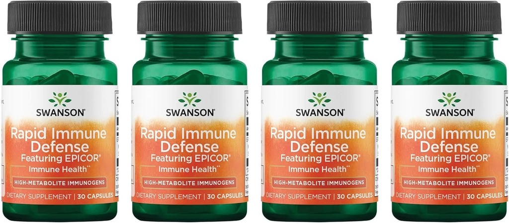 Swanson Rapid Ανοσοποιητική Άμυνα με Επικόρ 500 mg 30 Caps (4 Συσκευασία)