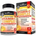 BioSchwartz C Kompleksi Supplement - Vitamin C 1000 mg Capsules with Rose HIPS çinko ve Citrus Bioflavonoids for Immune Health, Cellular Energy, Collagen Production, 120 Count (60 Day Supply)
