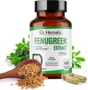 Dr. Herbalist Fenugreek Ekstraksiyon 350 mg - 60 Capsules / Non-GMO | Hızlı Absorbing | Vegetarian