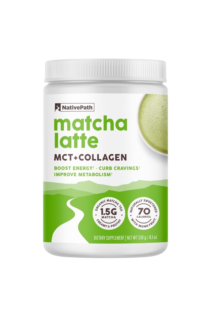 YerliPath Collagen. - Hydrolyzed Type 1 & 3 Collagen. Blu & Paleo Grass-Fed Protein Toz Saç, Skin, Nails, Bones, Commons, Digestion and More - No Gluten or Dairy (Matcha Latte, 230g)