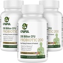 Kadınlar ve Erkekler için Probiyotikler - 200 Milyar CFU 12 Strains Probiyotikler for Digestive Health Gut & Immune Health, Energy, Organik prebiyotikler ve probiyotikler için Raf Stable for Bloating 180 Capsules