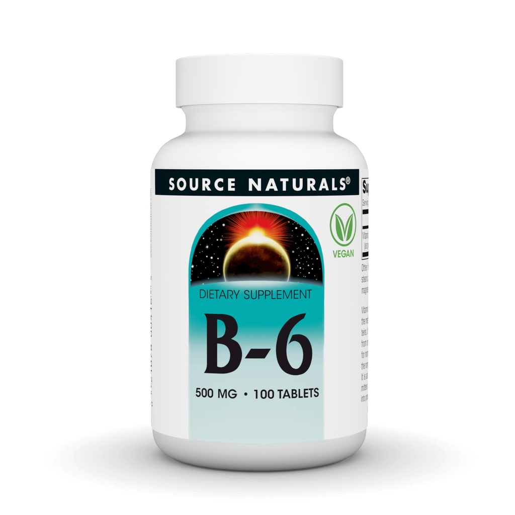 Source Naturals Vitamin B-6, Immune System Support* -500 mg, 100 Tablet