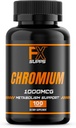 FX SUPPS Χρώμιο Πολυνικοτινικό 1000 mcg (100 κάψουλες) Συμπληρώματα Διαχείρισης Βάρος για άνδρες και γυναίκες