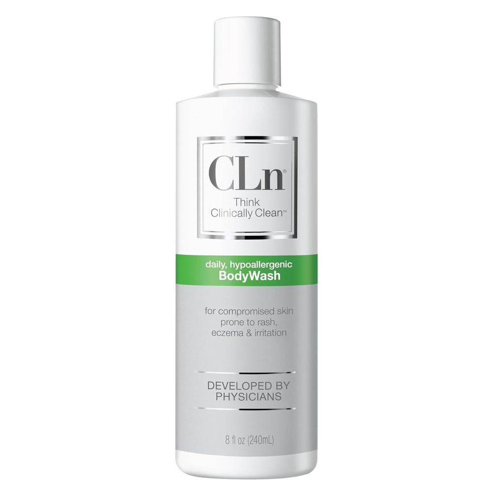 CLn® BodyWash – Non-Drying Body Wash, For Compromized Skin Prone to Eczema, Dermatitis, Rash & Hidradenitis Suppurativa, Fragrance-Free & Paraben-Free, 8 fl oz.