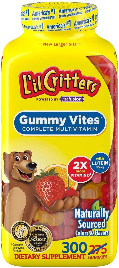 Gummy VITS Παιδικό Μασώμενο Gummy Bear Multivitamin Dietary Supplement, 300 Count