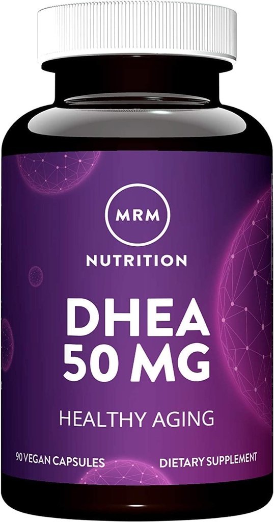 MRM Nutrition DHEA 50mg - for Women and Men - Micronized DHEA Supplement for Healthy Aging, Lean Muscle, and Enhanced Absorption Formula, Vegan, Gluten-Free, Non-GMO - 90 Servings