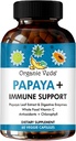 Organik Veda Papaya Leaf Plus Supplement - Blood Platelet Super Extract Immune Capsules with Papaya Digestive Enzymes, Chlorophyll, Grape Seed, C - Bone Marrow & Gut Health - 60 ct