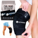 ActiveWrap - Diz Buz Paketi, Kombinasyon ile 2 Reusable Gel Heat & Cold Packs for Diz Pain, Sore Legs & Shin Splints. Yararlı ve Swelling Control & Ortak Destek için esnek soğuk bal - Bir Boyut En Çok