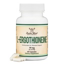Ergothioneine Supplement (EGT) 30 mg of Pure, Plant-Based L-Ergothioneine Per Capsule, 60 Kont (May Support Longevity and Wellness Aging) Non-GMO, Gluten Free, Vegan Safe by Double Wood