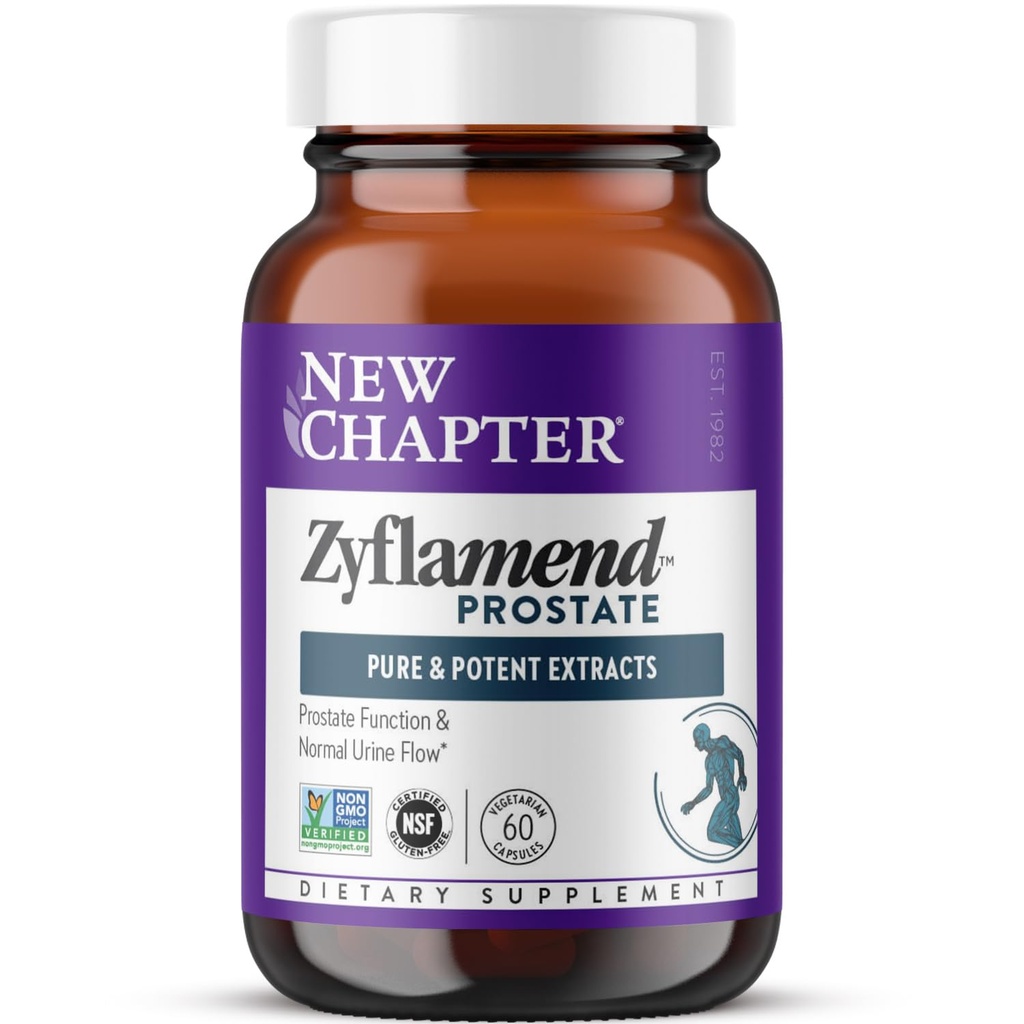 Yeni Bölüm Prostate Supplement Zyflamend Prostate with Saw Palmetto + Candy Seed Oil + Turmeric for Prostate Health Vegetarian Capsule, 60 Count