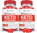 (2 Pack) Hızlı Lean Keto ACV Gummies Gelişmiş Formula 1000MG Hızlı Lean Keto Gummies Apple Cider Vinegar Formula B12 Vegan Non GMO 120 Gummys