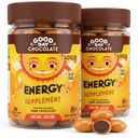 Good Day Chocolate Energy Supplements for Yetişkinler [2 Pack] Fair Trade Caffeine Chocolate with B-Vitamins, Green Tea Extracts and 20 mg Caffeine Per Piece - Energy Alert for Women and Men