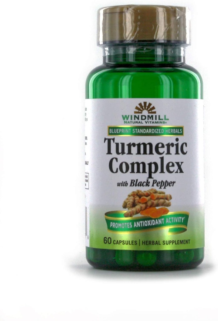 Windmill Turmeric Kompleksi 1500 Mg With Black Pepper Capsules, 60.0 Count