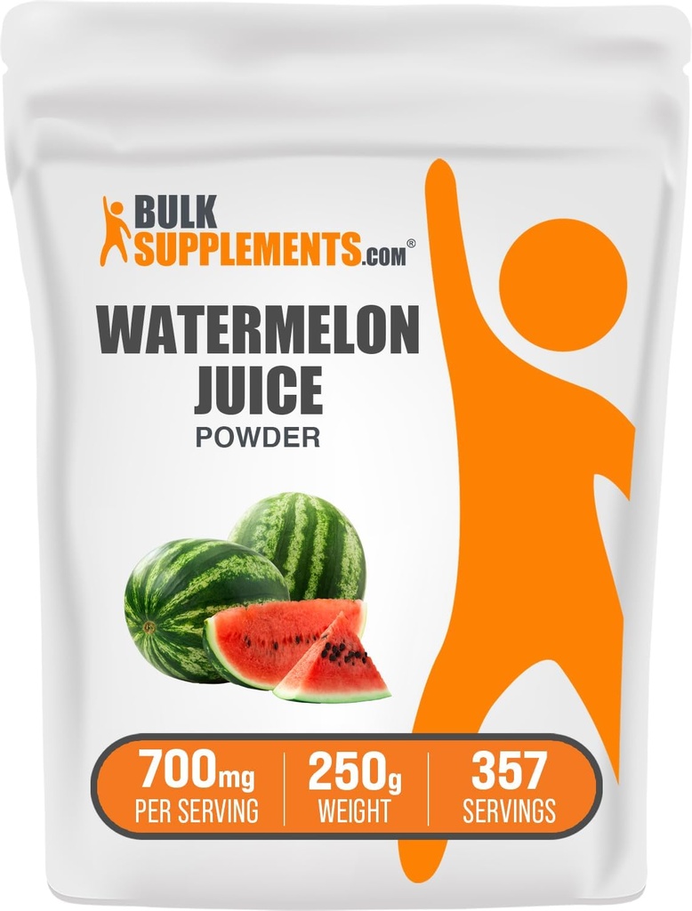 BulkSupplements.com Watermelon Juice - Watermelon Meyvesi, Meyve Tozu, Hydation Supplement - hizmet başına 700 mg, 250g (8.8 oz) (Paket 1)