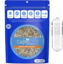 Capsuline Boyut 00 Ayrılan Boş Gelatin Capsules, Clear - 1000 Count | Gluten Free, Kosher, Non-GMO sertifikalı | Pure Bovine Pill Caps for DIY Tamam
