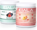 Διατροφή της Kiala Super Greens, Βιολογικά Πράσινα Σκόνη, Spirulina & Chlorella Superfood Σκόνη, Ζάχαρη & Γλουτένη Χωρίς Vegan, Spectra Blend, Μικτό Berry & Miami Vice, 2 Pack