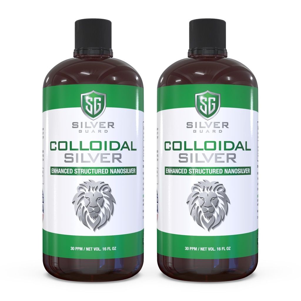 **Enhanced Colloidal Silver Liquid - Ultimate Immune Support Supplement | Immunity Boost & Immune ATM for Yetişkinler | Silver Water Solution for Immune Defense | 30 PPM Structured Silver | 2 Pack**