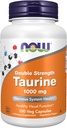 NOW Συμπληρώματα, Ταυρίνη 1000 mg, Διπλή Δύναμη, Υγεία Νευρικού Συστήματος *, 100 Κάψουλες Veg