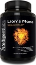 Akıllı Laboratuvarlar Lion's Mane Mushroom Capsules, Hericium Erinaceus'un Meyveleri'nden alıntılanan, minimum% 25 Beta Glucans, No Fillers, 2Month Supply
