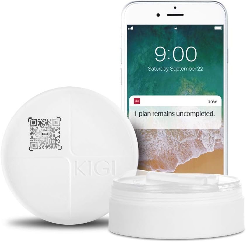 Διοργανωτής χαπιών γύρο για την τσάντα, Kigi Φορητό κουτί χαπιών Moisture-Proof Ιατρική Organizer Travel Pill Container για την τσάντα καθημερινής αποθήκευσης χαπιών θήκη μικρών χαπιών με υπενθύμιση (λευκό 3.1 * 1.3 Ίντσα)